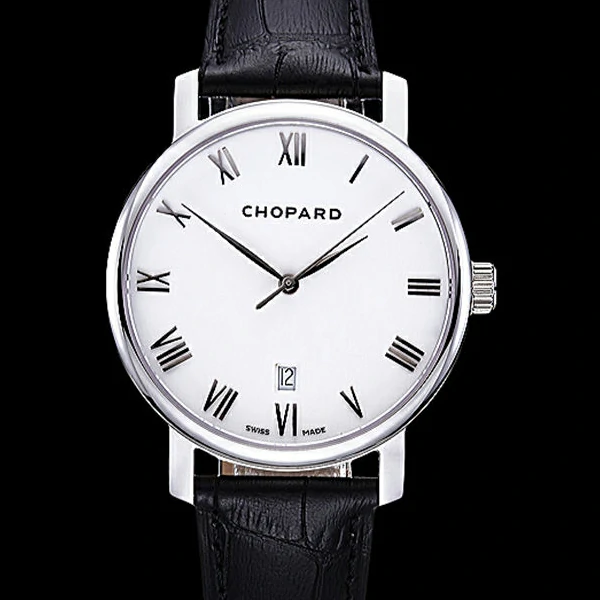 Chopard Classic White Dial Black Croc Strap new59927