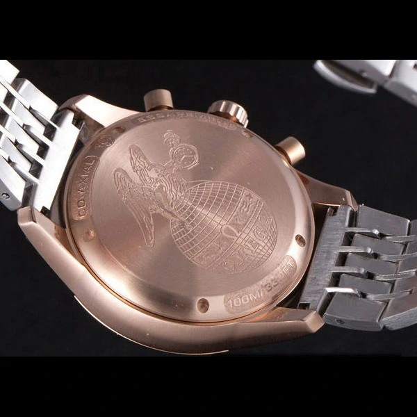 Omega DeVille Two Tone Links Black Dial new59652